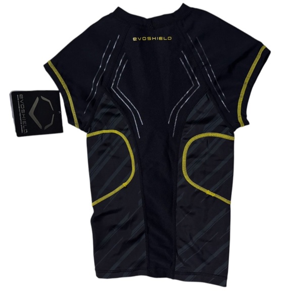 NWT EVOSHIELD CustomTech EvoAlpha Football Rib Shirt Black Grey - Picture 3 of 14